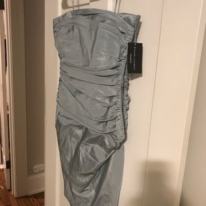 100% silk ice blue Ralph Lauren cocktail dress